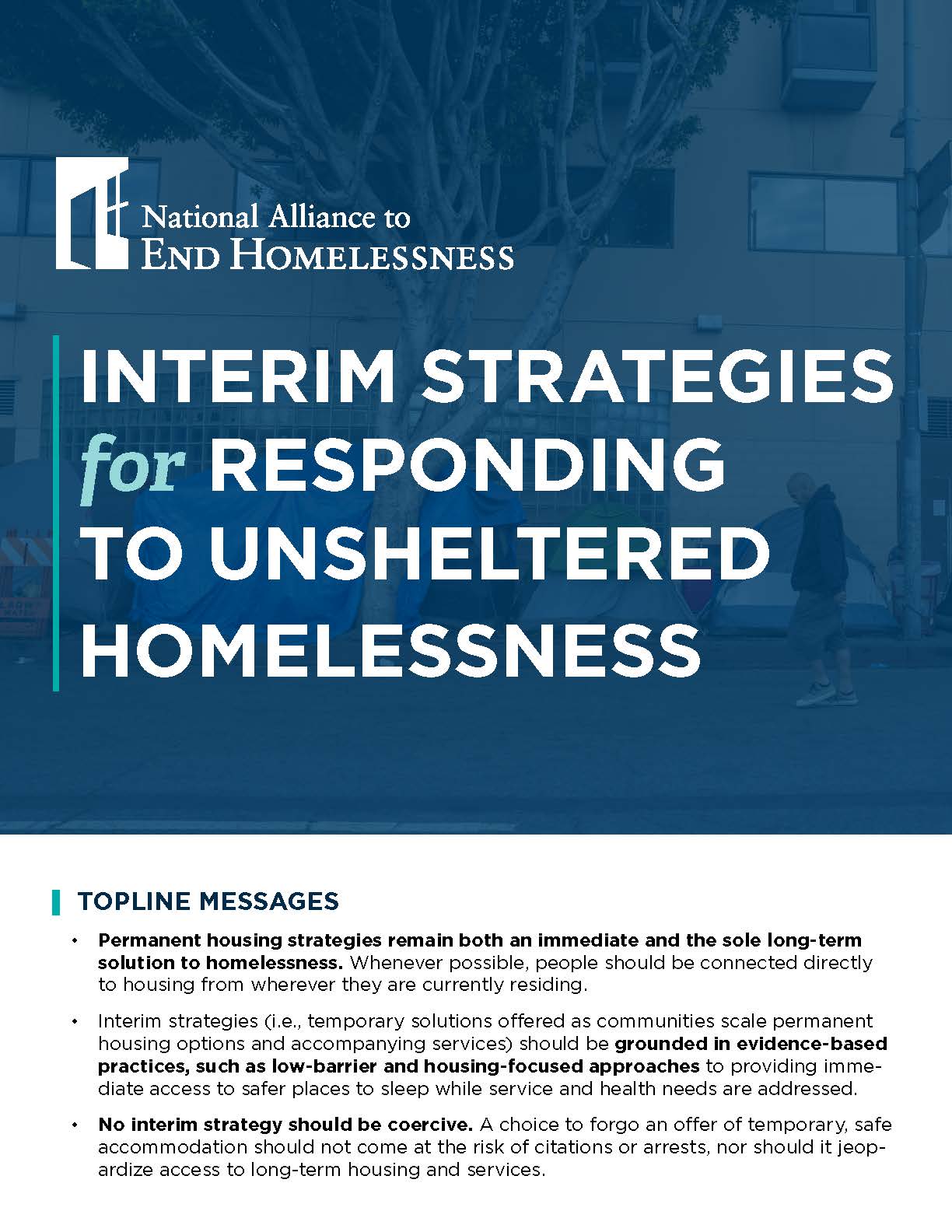 Messaging Guidance for Homelessness Services Field Regarding Unsheltered Homelessness
